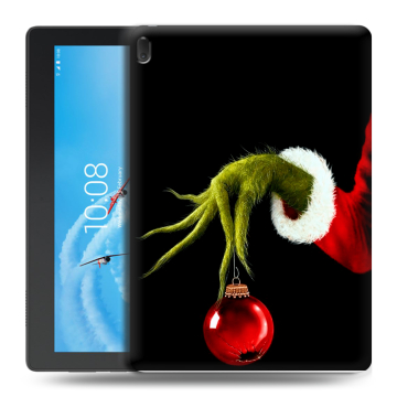 Силиконовый чехол на Lenovo Tab E10 с принтом Новый год Гринч