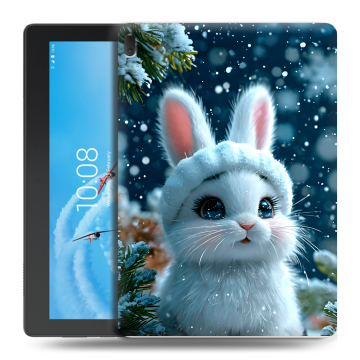 Силиконовый чехол на Lenovo Tab E10 с принтом Новый год