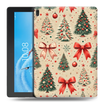 Силиконовый чехол на Lenovo Tab E10 с принтом Новый год