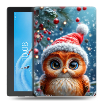 Силиконовый чехол на Lenovo Tab E10 с принтом Новый год Силиконовый чехол на Lenovo Tab E10 с принтом Новый год