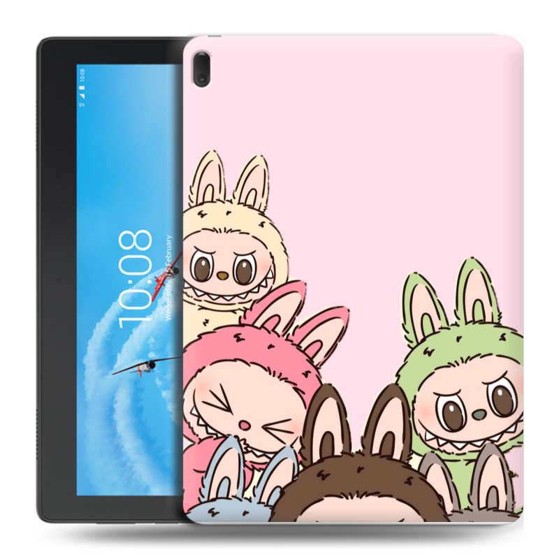 Силиконовый чехол на Lenovo Tab E10 с принтом Лабубу Силиконовый чехол на Lenovo Tab E10 с принтом Лабубу