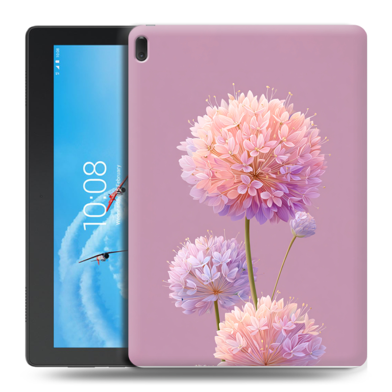 Силиконовый чехол на Lenovo Tab E10 с принтом Цветы Силиконовый чехол на Lenovo Tab E10 с принтом Цветы