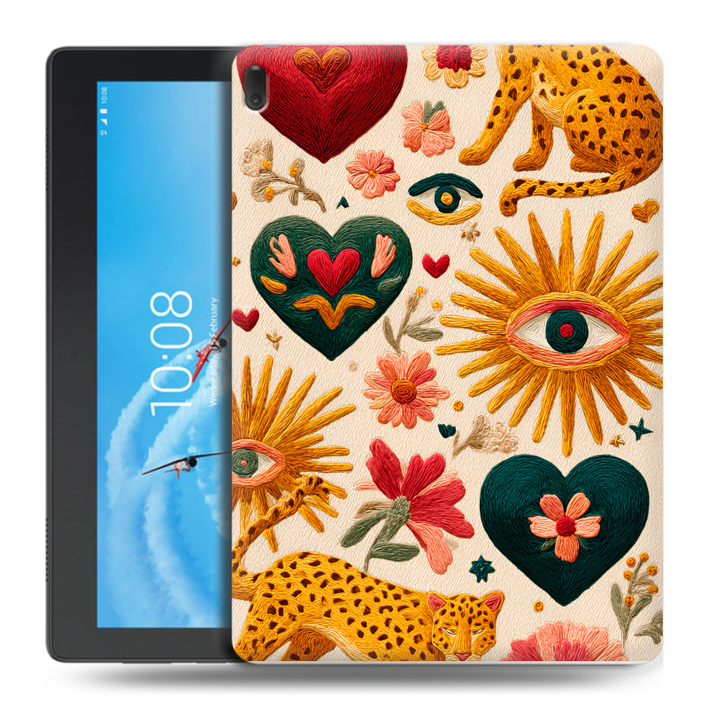 Силиконовый чехол на Lenovo Tab E10 с принтом Модный принт Силиконовый чехол на Lenovo Tab E10 с принтом Модный принт