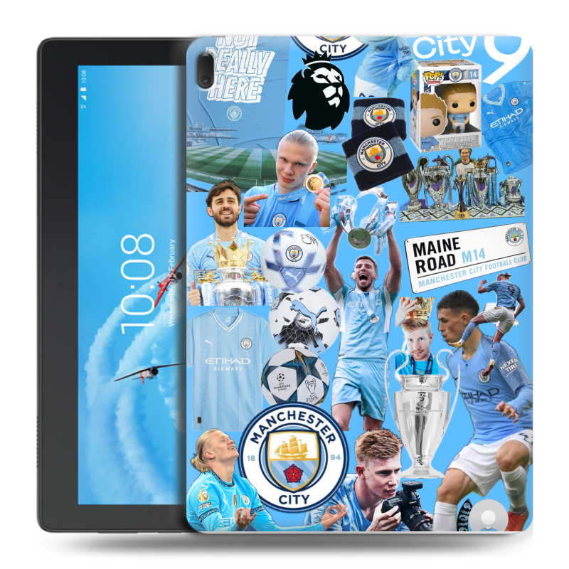 Силиконовый чехол на Lenovo Tab E10 с принтом Man City Манчестер Сити Силиконовый чехол на Lenovo Tab E10 с принтом Man City Манчестер Сити