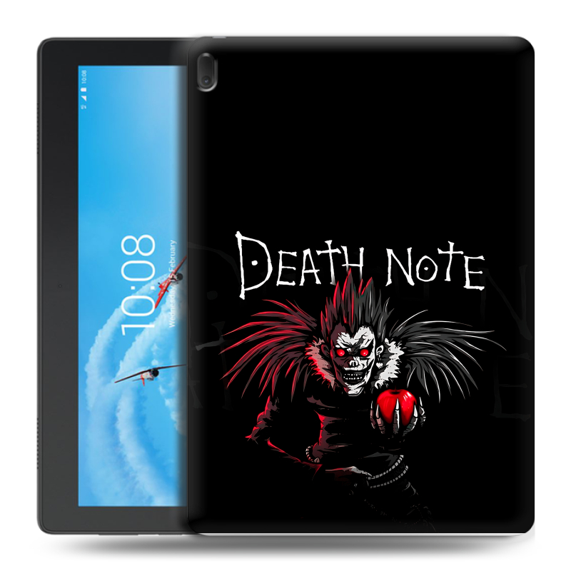 Силиконовый чехол на Lenovo Tab E10 с принтом Death note Тетрадь смерти Силиконовый чехол на Lenovo Tab E10 с принтом Death note Тетрадь смерти