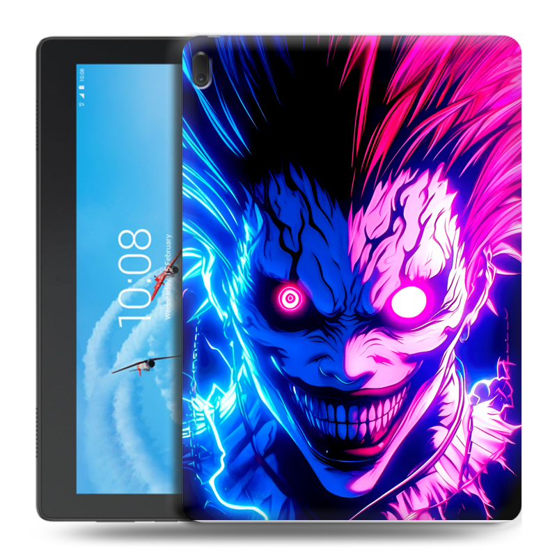 Силиконовый чехол на Lenovo Tab E10 с принтом Death note Тетрадь смерти Силиконовый чехол на Lenovo Tab E10 с принтом Death note Тетрадь смерти