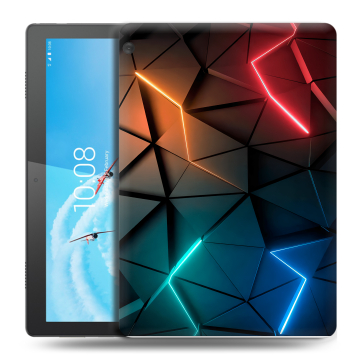 Силиконовый чехол на планшета Lenovo Tab M10 с принтом Абстракция неон Силиконовый чехол на планшета Lenovo Tab M10 с принтом Абстракция неон