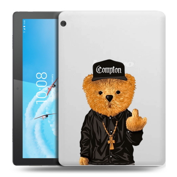 Силиконовый чехол на Lenovo Tab M10 с принтом Плюшевый медведь