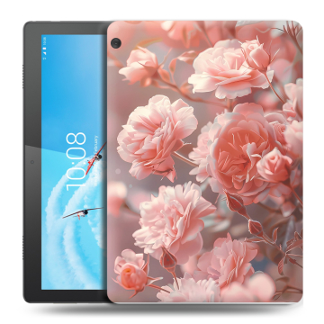 Силиконовый чехол на Lenovo Tab M10 с принтом Розовые розы