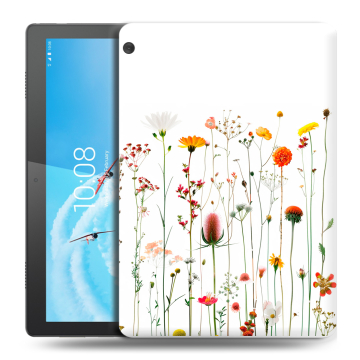 Силиконовый чехол на Lenovo Tab M10 с принтом цветы
