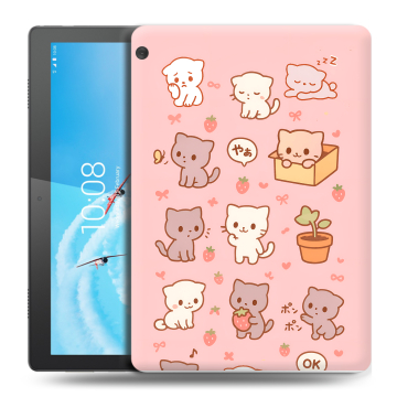 Силиконовый чехол на Lenovo Tab M10 с принтом Hello Kitty Хелоу Кити