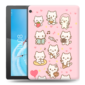 Силиконовый чехол на Lenovo Tab M10 с принтом Hello Kitty Хелоу Кити