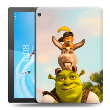 Силиконовый чехол на Lenovo Tab M10 с принтом Шрек Shrek