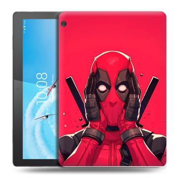 Силиконовый чехол на Lenovo Tab M10 с принтом Дедпул Deadpool