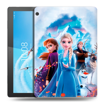 Силиконовый чехол на Lenovo Tab M10 с принтом Холодное сердце Frozen