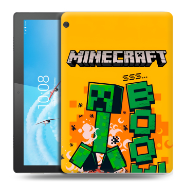 Силиконовый чехол на Lenovo Tab M10 с принтом Майнкрафт Minecraft