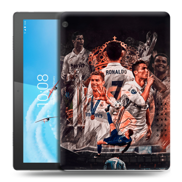 Силиконовый чехол на Lenovo Tab M10 с принтом Реал Роналдо Real Ronaldo Силиконовый чехол на Lenovo Tab M10 с принтом Реал Роналдо Real Ronaldo