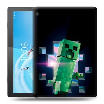 Силиконовый чехол на Lenovo Tab M10 с принтом Майнкрафт Minecraft