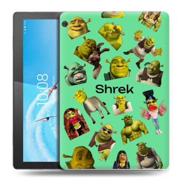 Силиконовый чехол на Lenovo Tab M10 с принтом Шрек Shrek