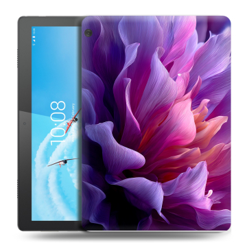 Силиконовый чехол на Lenovo Tab M10 с принтом женский цветы