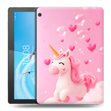Силиконовый чехол на Lenovo Tab M10 с принтом Единорог