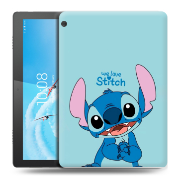 Силиконовый чехол на Lenovo Tab M10 с принтом Лило и Стич Силиконовый чехол на Lenovo Tab M10 с принтом Лило и Стич