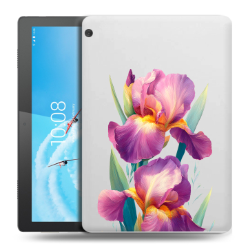 Силиконовый чехол на Lenovo Tab M10 с принтом Цветы орхидеи