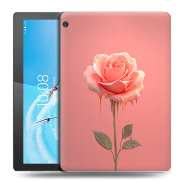 Силиконовый чехол на Lenovo Tab M10 с принтом Розовая роза