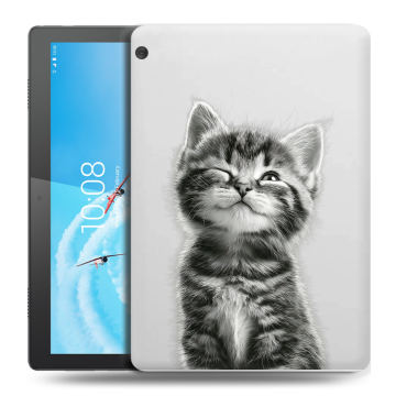 Силиконовый чехол на Lenovo Tab M10 с принтом Котенок