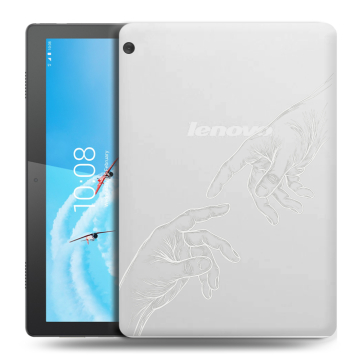 Силиконовый чехол на Lenovo Tab M10 с принтом Сотворение мира