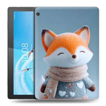 Силиконовый чехол на Lenovo Tab M10 с принтом Лиса