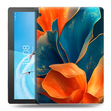 Силиконовый чехол на Lenovo Tab M10 с принтом Цветы