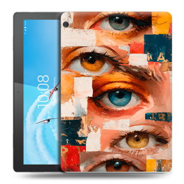 Силиконовый чехол на Lenovo Tab M10 с принтом Модный принт