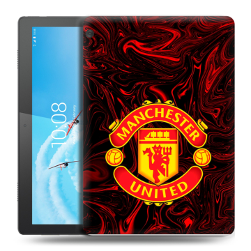 Силиконовый чехол на Lenovo Tab M10 с принтом Manchester United