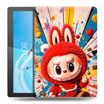 Силиконовый чехол на Lenovo Tab M10 с принтом Labubu Лабубу