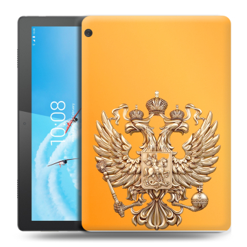 Силиконовый чехол на Lenovo Tab M10 с принтом Герб Флаг России