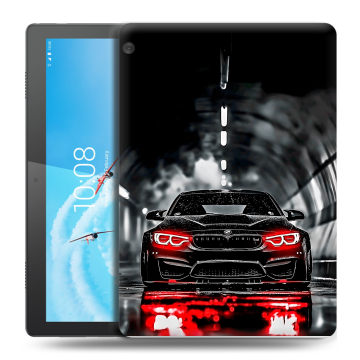Силиконовый чехол на Lenovo Tab M10 с принтом BMW БМВ