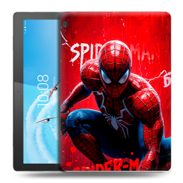 Силиконовый чехол на Lenovo Tab M10 с принтом Spiderman Человек паук