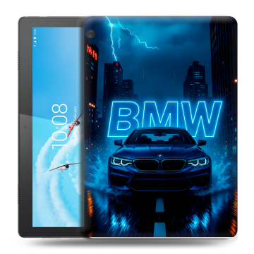 Силиконовый чехол на Lenovo Tab M10 с принтом BMW БМВ