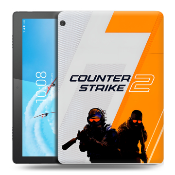 Силиконовый чехол на Lenovo Tab M10 с принтом Counter Strike