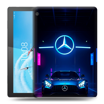 Силиконовый чехол на Lenovo Tab M10 с принтом Mercedes Мерседес