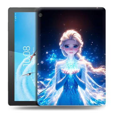 Силиконовый чехол на Lenovo Tab M10 с принтом Холодное сердце Frozen