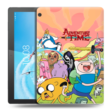 Силиконовый чехол на Lenovo Tab M10 с принтом Adventure time Время приключений