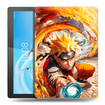 Силиконовый чехол на Lenovo Tab M10 с принтом Аниме Наруто Naruto