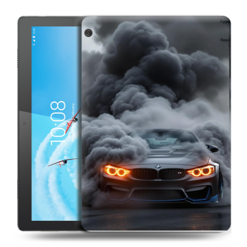 Силиконовый чехол на Lenovo Tab M10 с принтом BMW БМВ