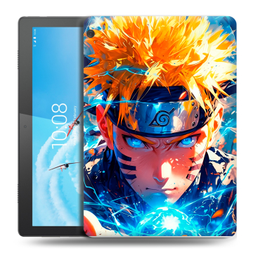 Силиконовый чехол на Lenovo Tab M10 с принтом Аниме Наруто Naruto