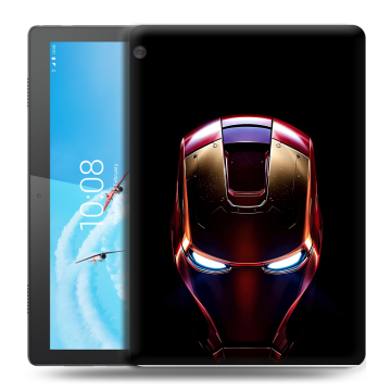 Силиконовый чехол на Lenovo Tab M10 с принтом IronMan Железный человек