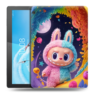 Силиконовый чехол на Lenovo Tab M10 с принтом Labubu Лабубу