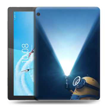 Силиконовый чехол на Lenovo Tab M10 с принтом Миньоны
