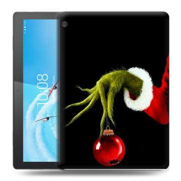 Силиконовый чехол на Lenovo Tab M10 с принтом Новый год Гринч